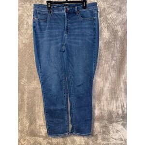 Talbots dark wash women’s straight leg jean size 16W #750